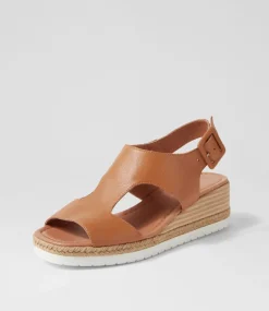 Ippa Dark Tan Leather Espadrilles
