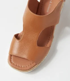Ippa Dark Tan Leather Espadrilles