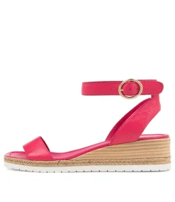 Irish Bright Pink Leather Sandals
