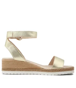 Irish Pale Gold Leather Sandals
