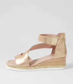 Ismet Old Gold Scratch Leather Espadrilles