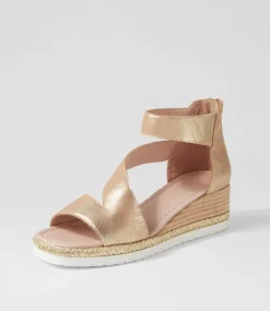 Ismet Old Gold Scratch Leather Espadrilles