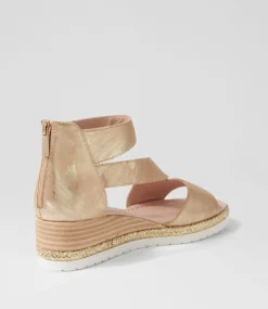 Ismet Old Gold Scratch Leather Espadrilles