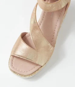 Ismet Old Gold Scratch Leather Espadrilles