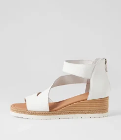 Ismet White Leather Espadrilles