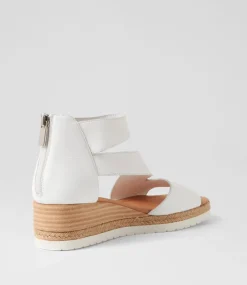 Ismet White Leather Espadrilles