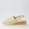Issah Old Gold Weave Leather Espadrilles