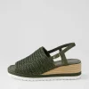 Issah Olive Weave Leather Espadrilles