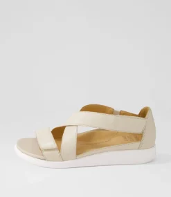 Issy W Almond Leather Sandals