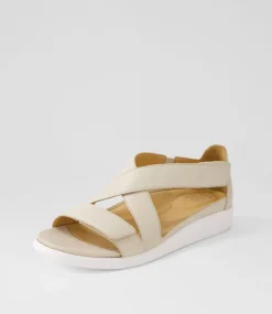 Issy W Almond Leather Sandals
