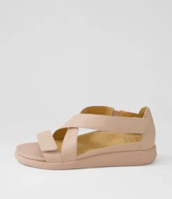 Issy W Blush Leather Sandals
