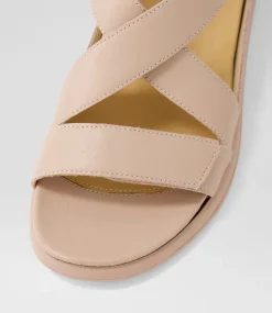 Issy W Blush Leather Sandals