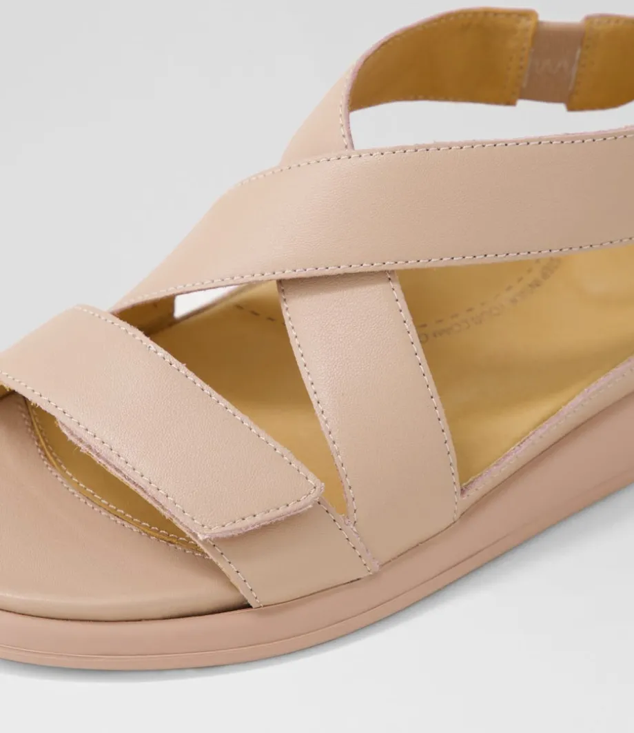 Issy W Blush Leather Sandals