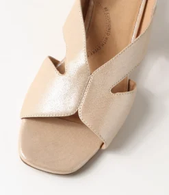 Ivide Xw Nude Shimmer Leather Sandals