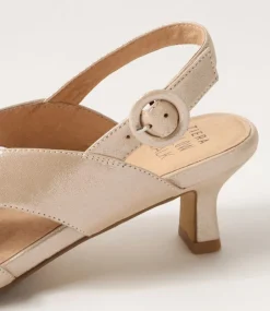 Ivide Xw Nude Shimmer Leather Sandals