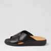Iyolo W Black Leather Slides