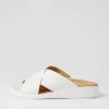 Iyolo W White Leather Slides