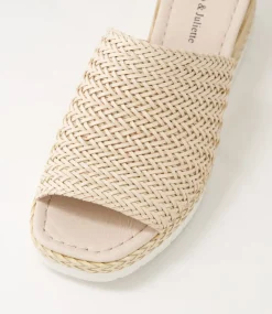 Izze Nude Weave Sandals