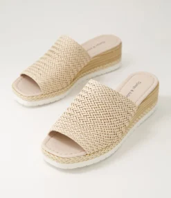 Izze Nude Weave Sandals