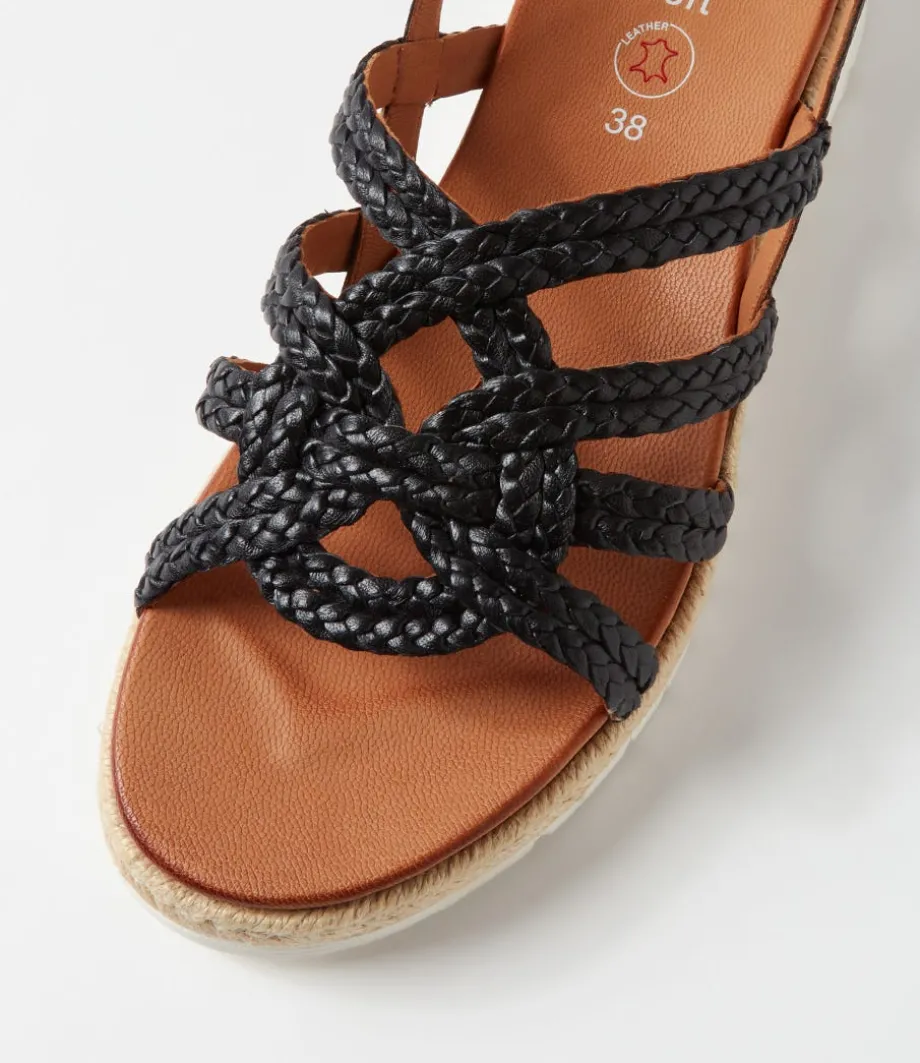 Jamaika 3 Schwarz Leather Sandals
