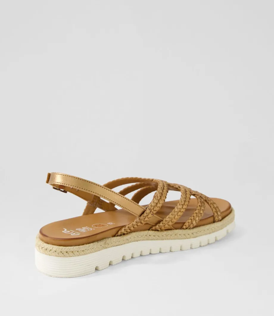 Jamaika 3 Whiskey Leather Sandals