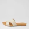 Jamel Almond Leather Slides