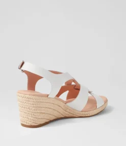 Jansome White Leather Sandals