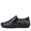 Java Xf Blue Multi Leather Flat Shoes
