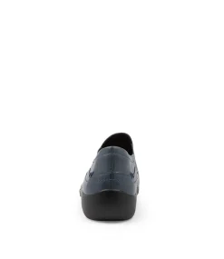 Java Xf Navy Leather Slip Ons