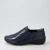 Java Xf Navy Patent Leather Flat Shoes