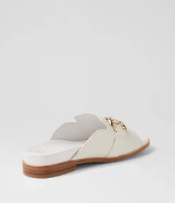 Jekkela W White Leather Slides