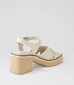 Jemi Vanilla Box Leather Sandals