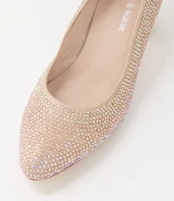 Jenice Rose Gold Petrol Leather Heels