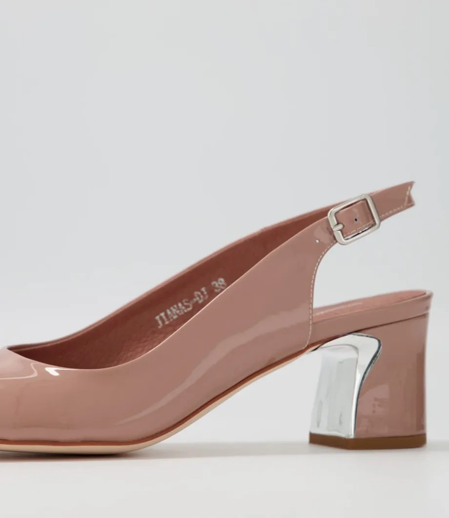 Jianas Dark Cafe Patent Leather Sandals