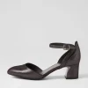 Jillie Black Shimmer Leather Heels