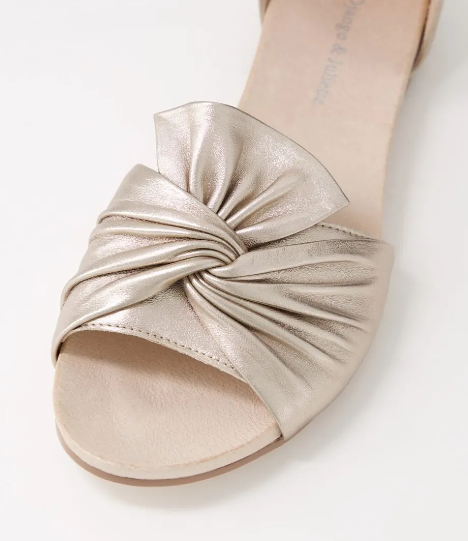 Jimeta Platino Leather Sandals