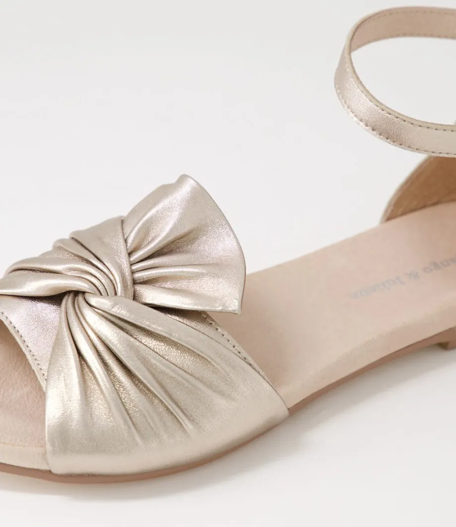 Jimeta Platino Leather Sandals