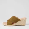 Jinna Khaki Suede Sandals