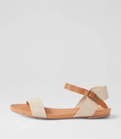 Jinnit Almond Tan Leather Sandals