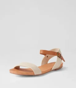 Jinnit Almond Tan Leather Sandals