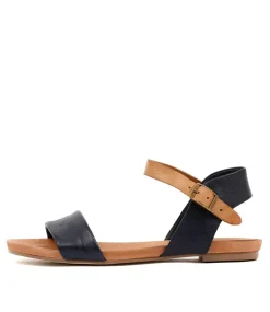 Jinnit Navy Tan Leather