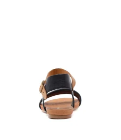 Jinnit Navy Tan Leather