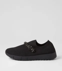 Jolo Black Trim Fabric Sneakers