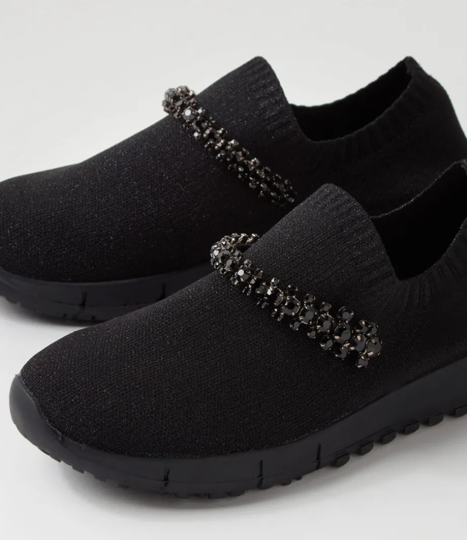 Jolo Black Trim Fabric Sneakers