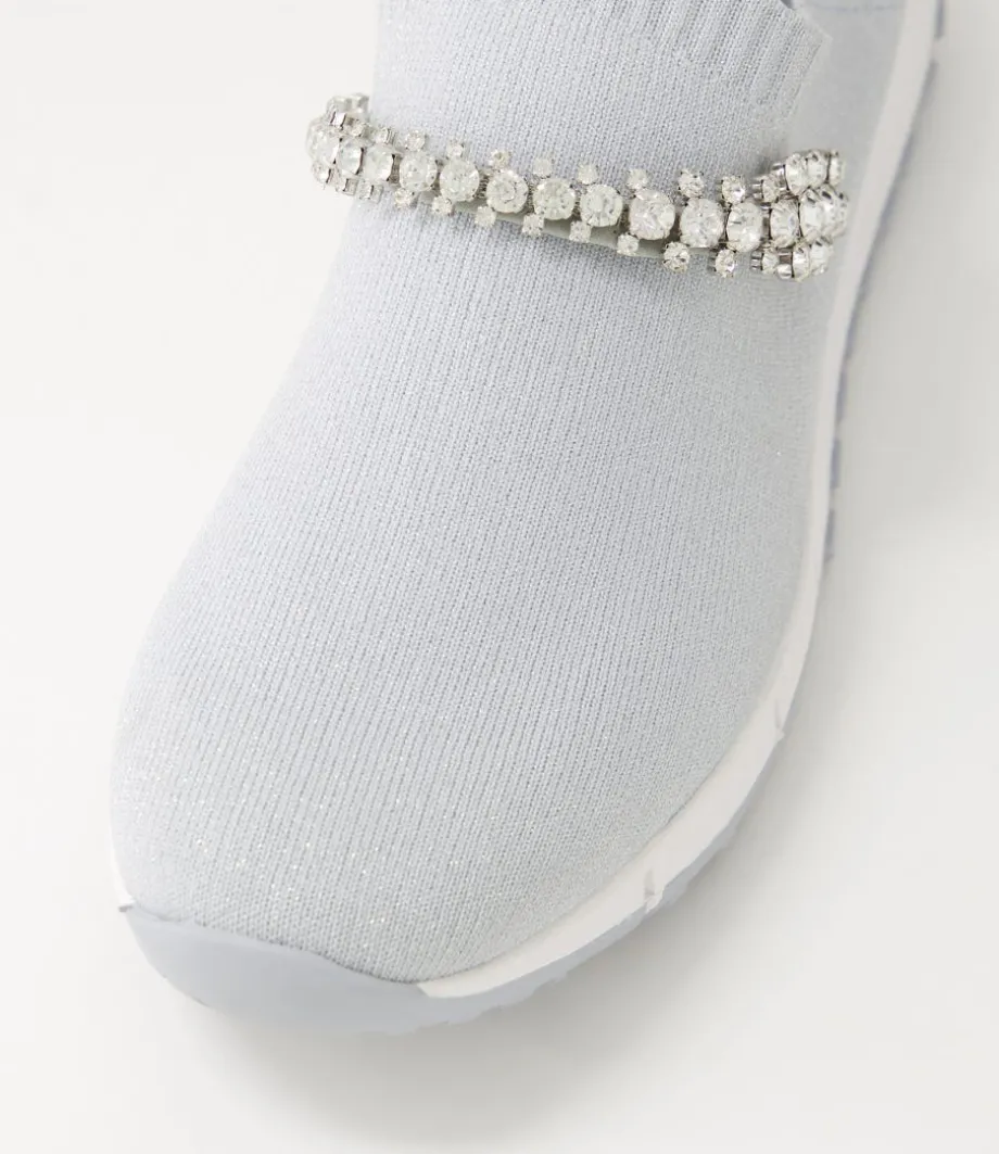 Jolo Misty Silver Trim Fabric Sneakers