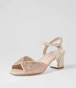 Juba Nude Shimmer Nude Leather Jewels Sandals