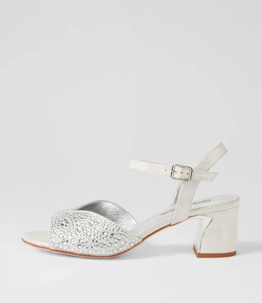 Juba Silver Shimmer Jewels Leather Sandals