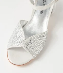 Juba Silver Shimmer Jewels Leather Sandals