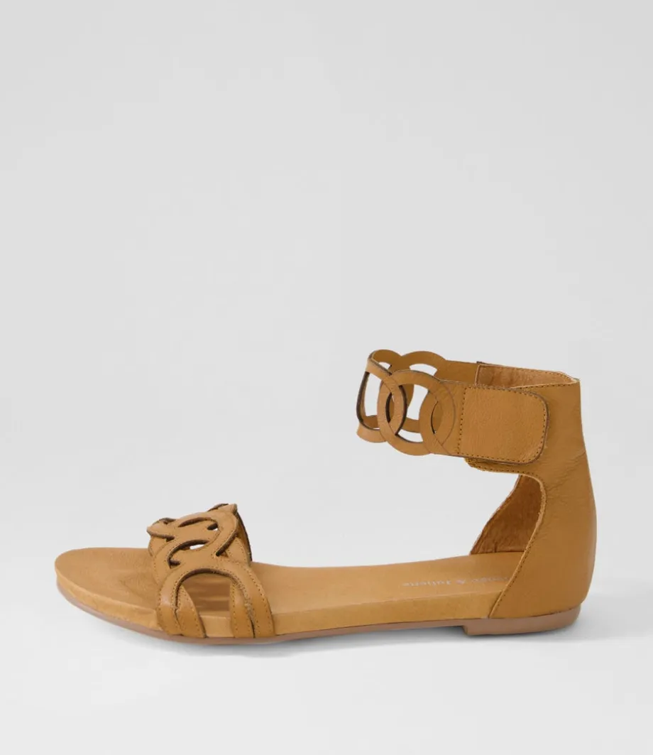 Jubu Dark Tan Leather Sandals