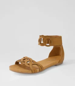 Jubu Dark Tan Leather Sandals